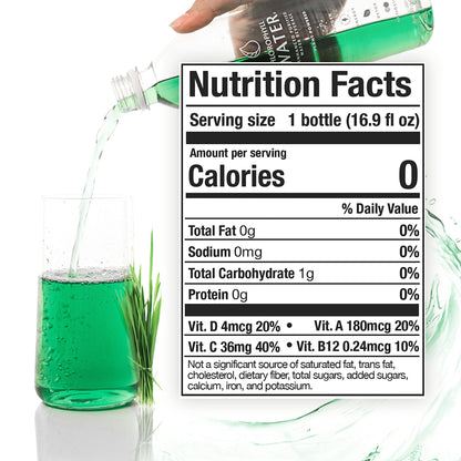 Chlorophyll Water® (Case of 12): Chlorophyll & Ultra-Purified Water with Essential Vitamins A, B12, C and D3
