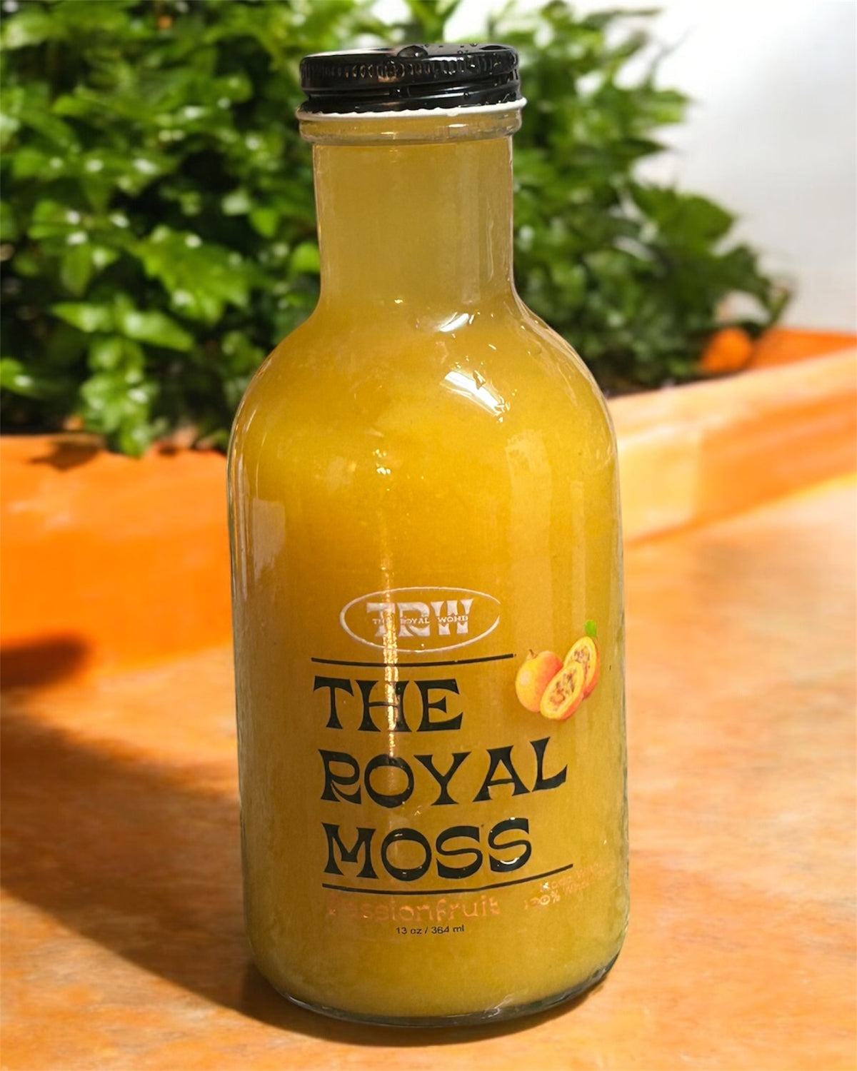 The Royal Moss passion fruit sea moss drink, 13 oz